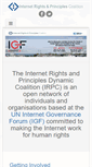 Mobile Screenshot of internetrightsandprinciples.org