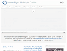 Tablet Screenshot of internetrightsandprinciples.org